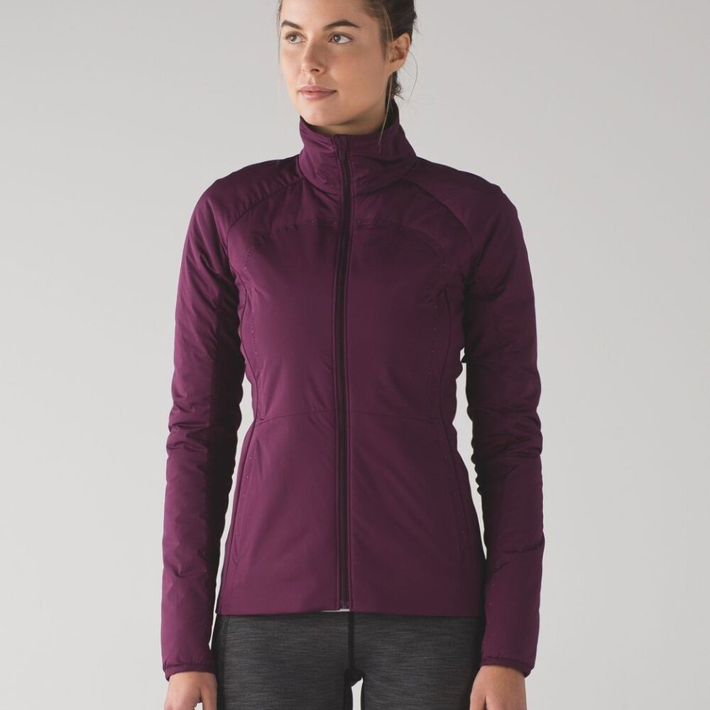 Lululemon Women's Purple Run‎ For Cold Slim Long Sleeve Winter Athletic Jacket 4